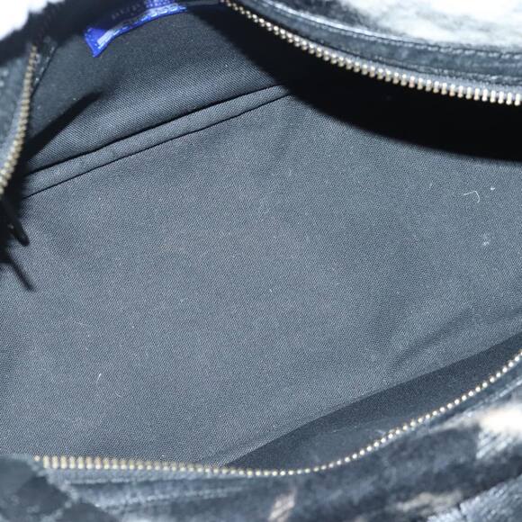 Burberry Nova Check Blue Label Shoulder Bag Wool Leather Black - Picture 11 of 16